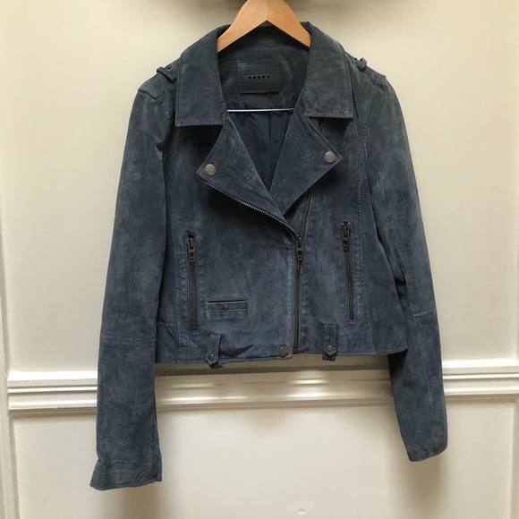 Blue suede jacket - Picture 2 of 3
